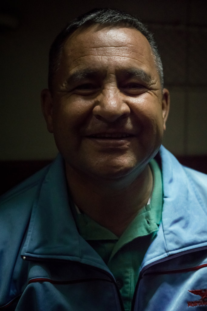 man in train portrait